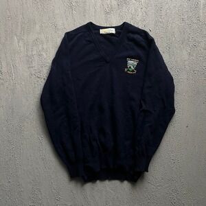 Vintage Old Course St Andrews Sweater Men Medium Navy Blue 1980s